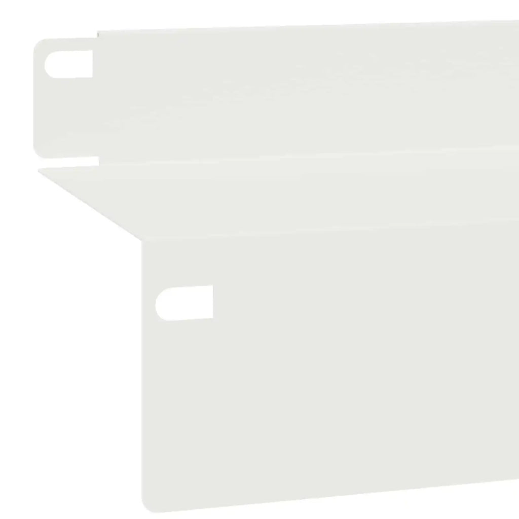 Bordura per Prato 10 pz 100 x 10 x 8 cm Acciaio Bianco 8008871