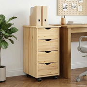 Mobile con Ruote con ruota Marrone 65,5 x 34 x 39 cm