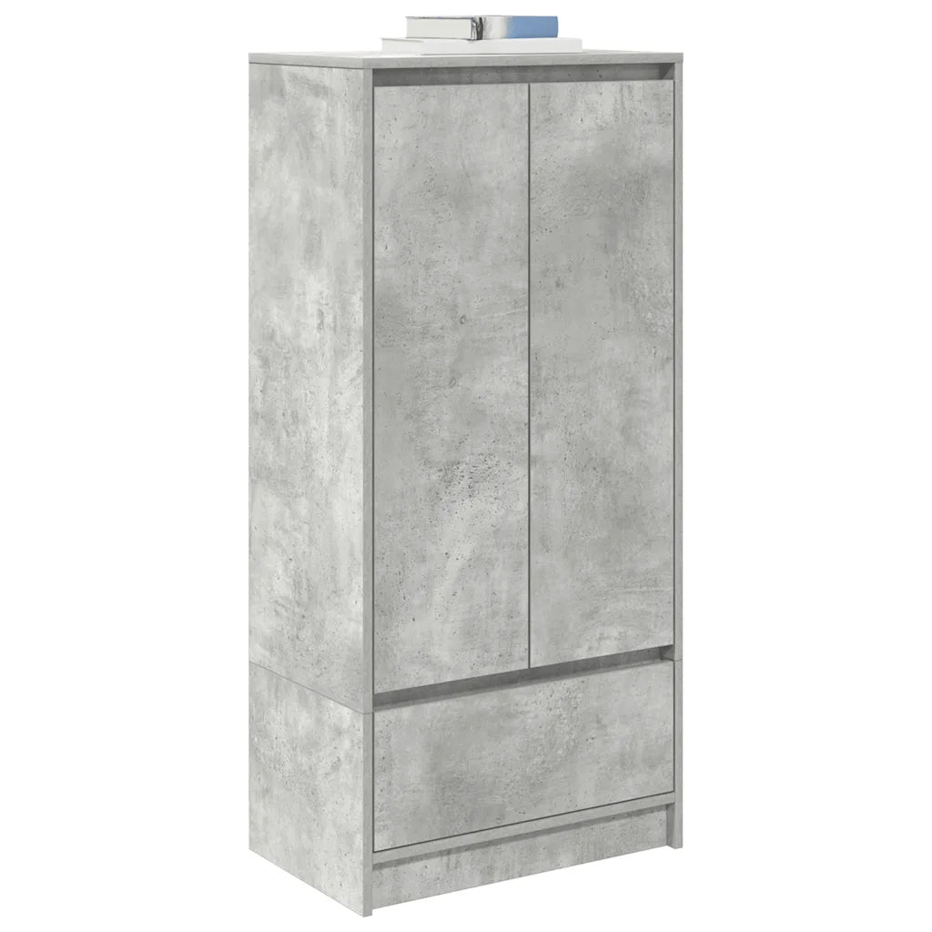 Armadio con Cassetto Grigio Cemento 55,5x34x119,5 cm Truciolato 861646