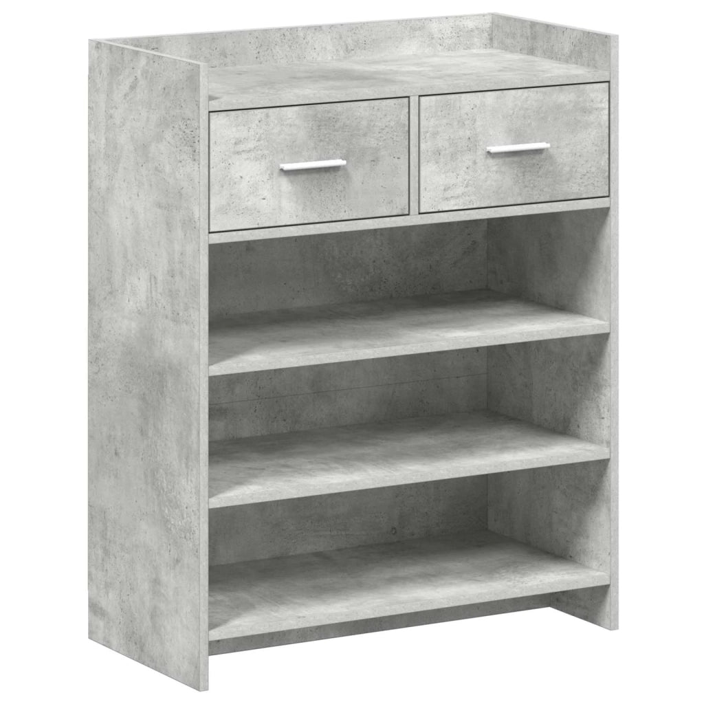 Mobile per scarpe con cassetto Grigio Cemento 73,5 x 36 x 92 cm 8011326