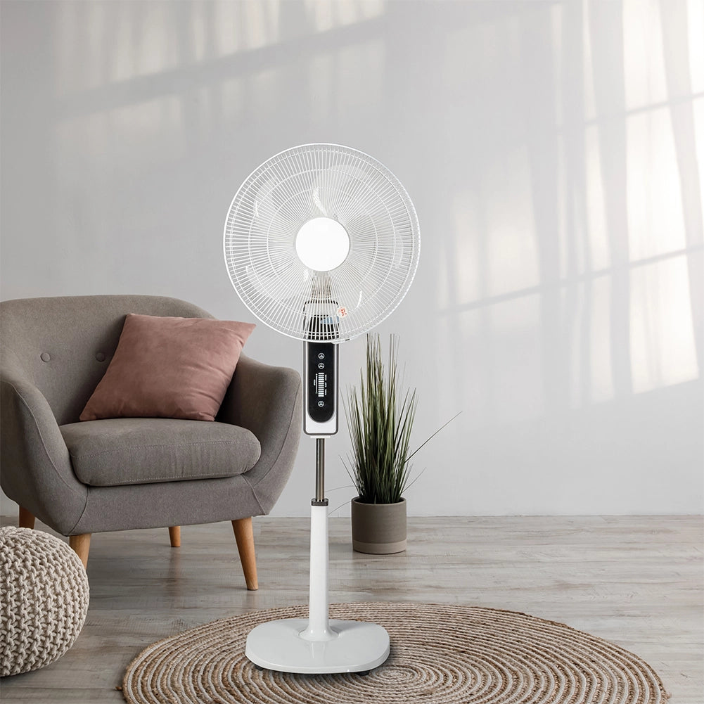 Ventilatore a Piantana con Telecomando e 5 Pale Altezza 131 cm 65W Diametro 45cm