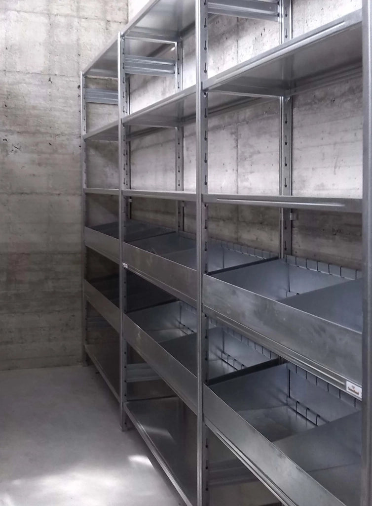SCAFFALATURA metallica da magazzino Zincata cm. 80x60x300h