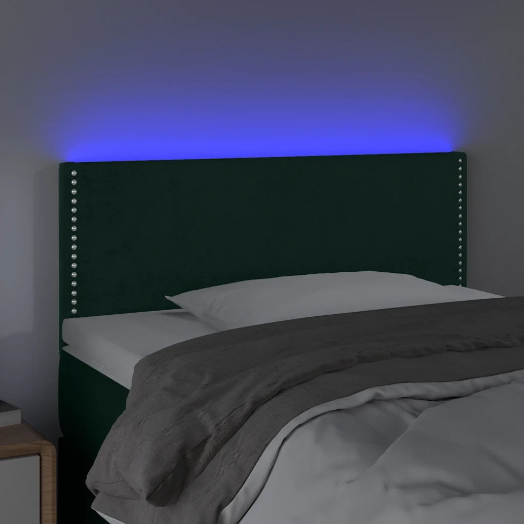 Testiera a LED Verde Scuro 80x5x78/88 cm in Velluto 3121505
