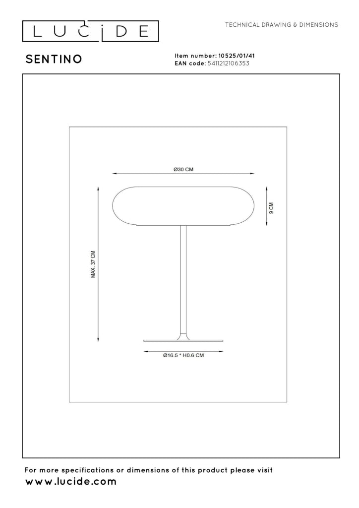Lampada da tavolo SENTINO 3xG9 vetro oro/grigio Lucide