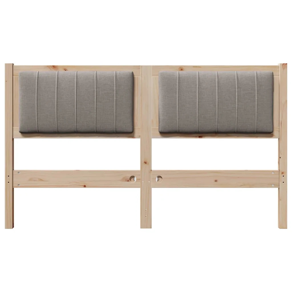 Testiera imbottita con testiera Marrone 140 cm Pino massello