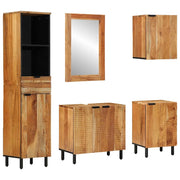Set di mobili per il bagno con cassetto con porta 5 pcs Marrone 3310015
