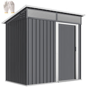 Casetta da Giardino in Metallo con Porta Scorrevole ¨C Xylo ¨C Grigio 195x122x159cm