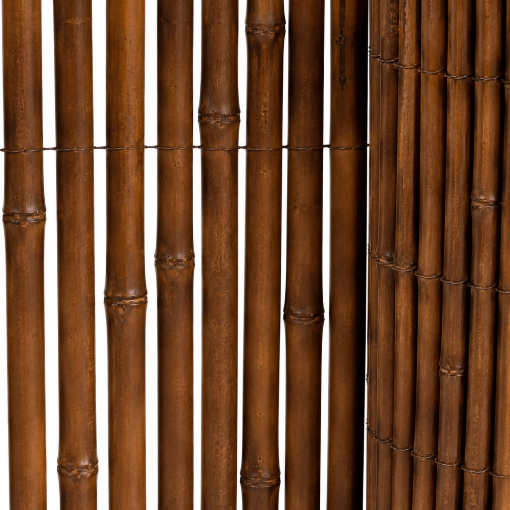 Arella In Bamboo Carbonizzato Ø 20-30 mm Recinzione Frangivista Ombreggiante Per Giardino Balcone Terrazzo Privacy Esterno Naturale 180 x 250 cm