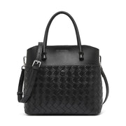 Borsa a mano in pelle resistente al tempo, borsa in pelle da donna - Borsa con manico superiore - Borsa tote nera