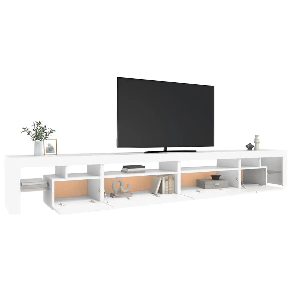 Mobile Porta TV con Luci LED Bianco 290x36,5x40 cm 3152802