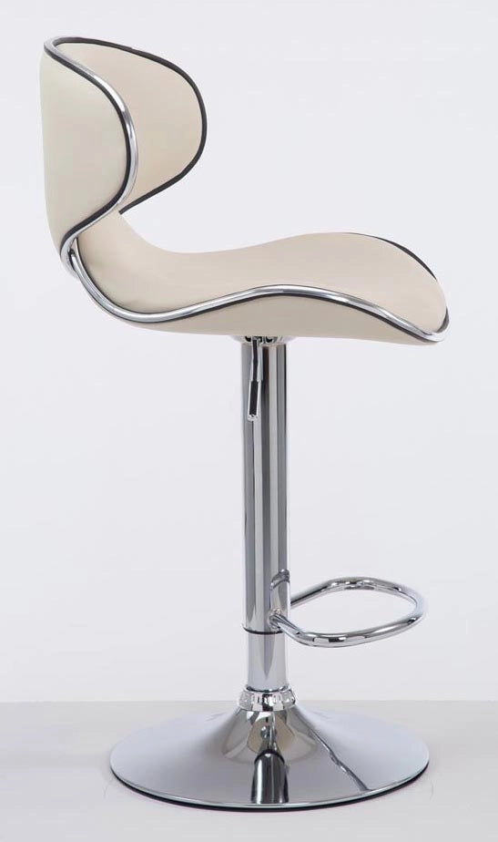 Set 2x Sgabelli LAS VEGAS V2 in similpelle crema,cromo