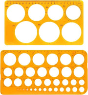 Template di Quilling - Disegno Circolare - Sostenibile e Translucido - 2 Pezzi - Per Progetti di Disegno e Ricamo - Ideale per Scuola e Ufficio