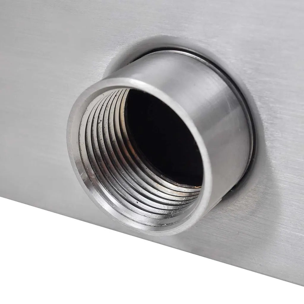 Cascata per Laghetto Rettangolare con LED in Acciaio Inox 60 cm 41673