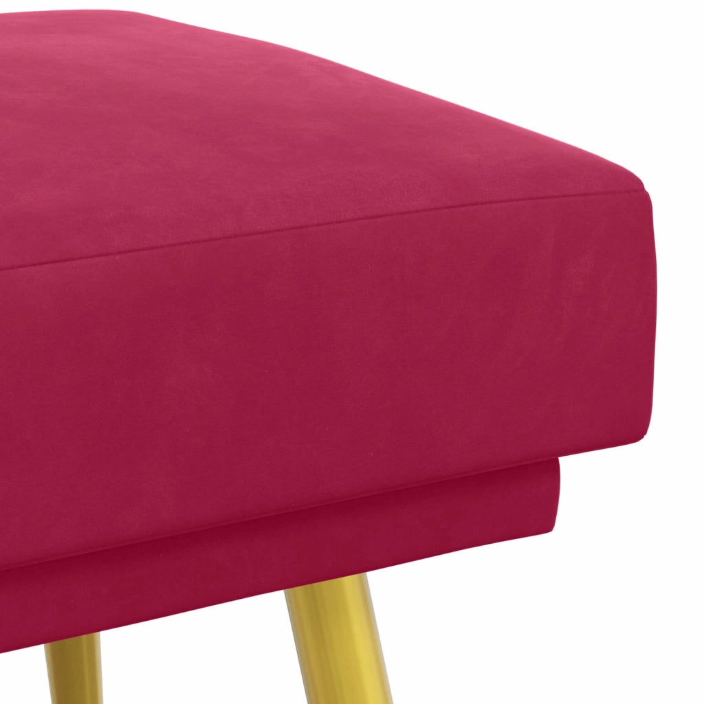 Panchina a doppio strato Rosso Vino 120 x 45 x 46 cm Velluto 42038590