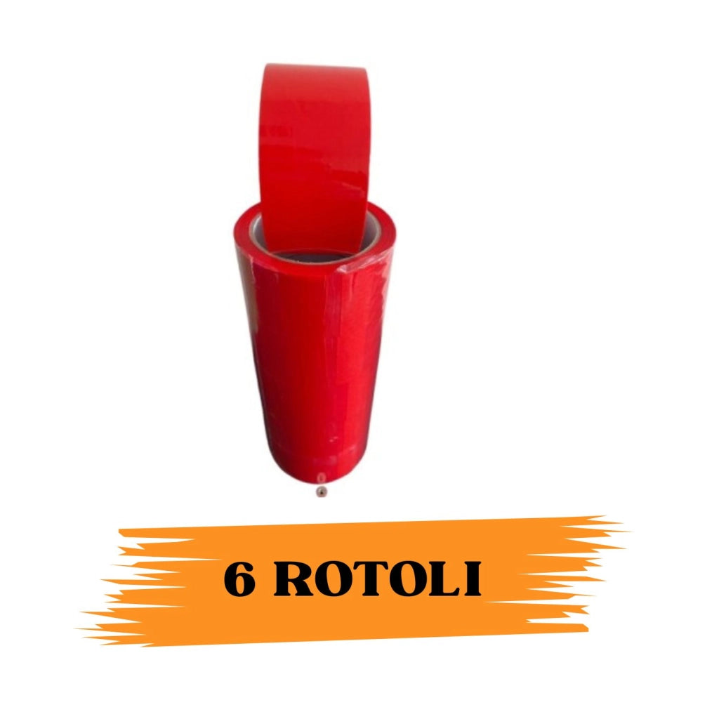 Nastro Adesivo Imballaggio Colorato Red 48mmx66m 6 Rotoli Scotch EcoPrice®