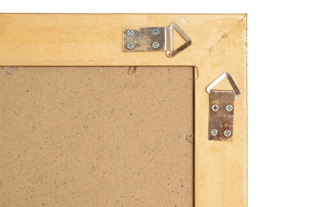 Biscottini Specchio Specchiera da parete e appendere verticale/orizzontale L72xPR4xH180 cm finitura foglia oro anticata.