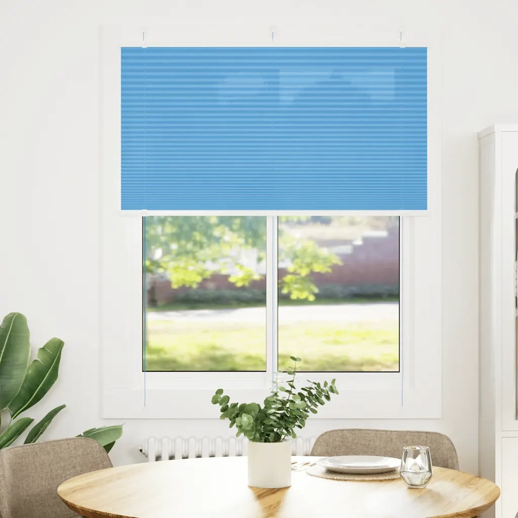 Tenda Plissettata Blu 110x100 cm Larghezza Tessuto 109,4 cm