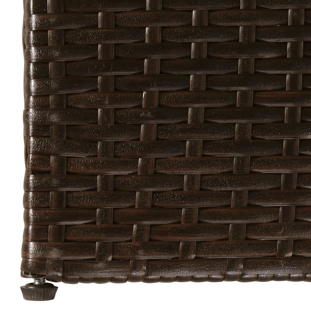 Cassapanca da giardino 150 x 100 x 100 cm in resina intrecciata marrone 02_0013137