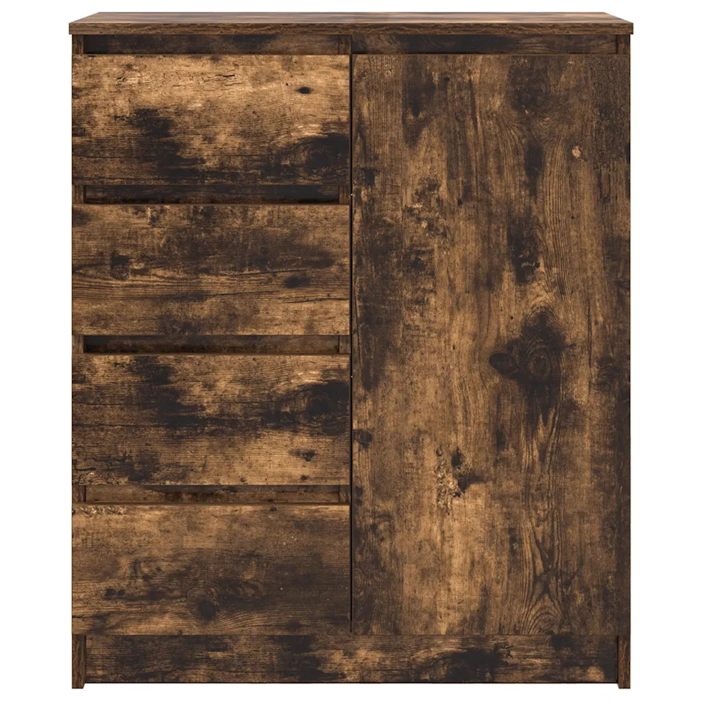 Credenza con Cassetti Rovere Fumo 71x35x84 cm in Truciolato