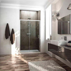 Porta Parete Doccia 110 cm 1 Anta Scorrevole in Cristallo Opaco 6mm H185 Fosterberg Kolding