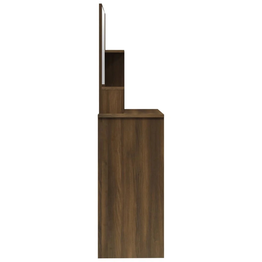 Toletta con specchio 86,5 x 35 x 136 cm marrone 02_0006280
