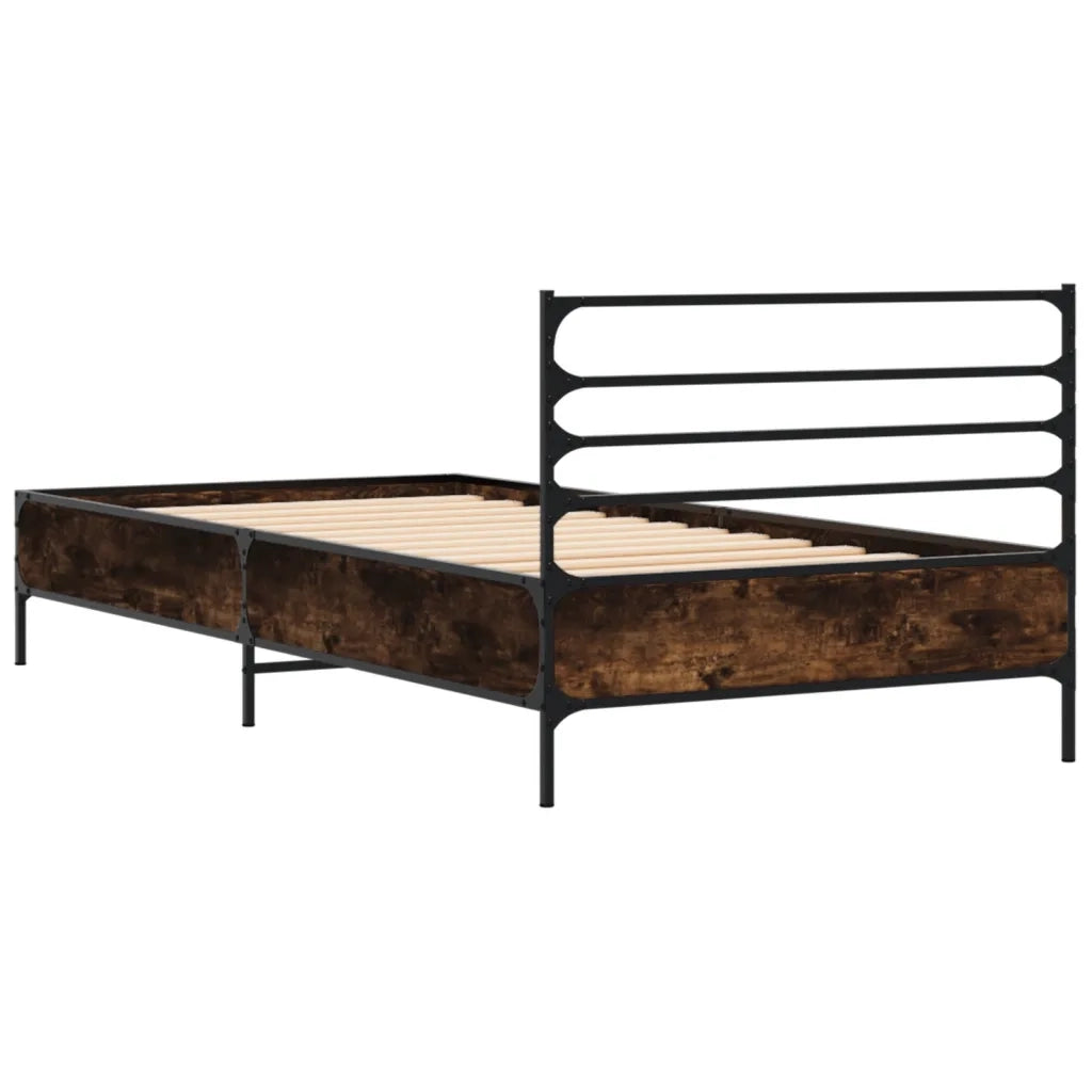 Giroletto Rovere Fumo 75x190 cm in Legno Multistrato e Metallo 845624