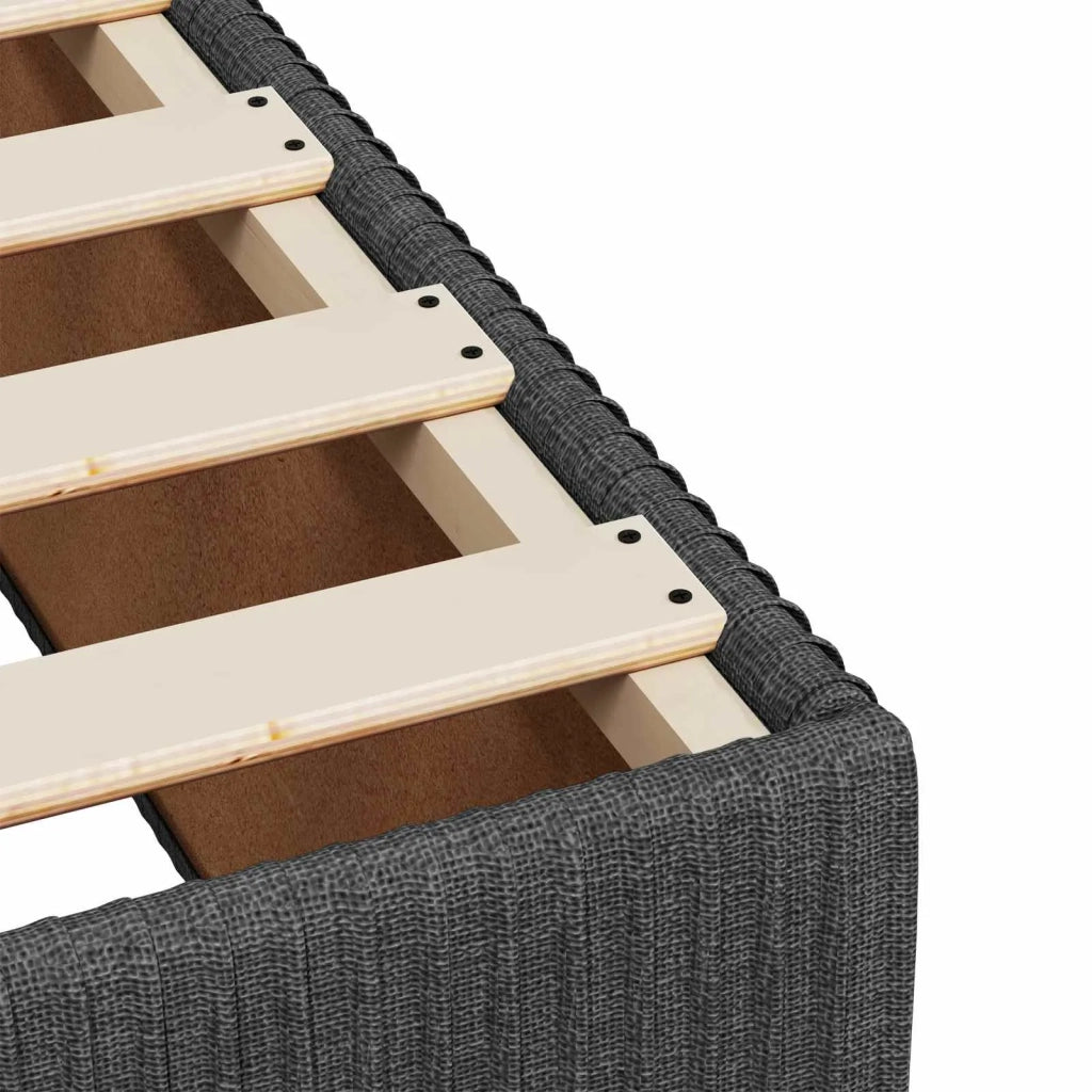 Letto box spring con materasso Grigio Scuro 100 x 200 cm 3451399