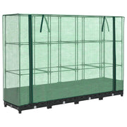 Aiuola rialzata/fioriera con copertura effetto rattan 160 x 40 x 123 cm nero 02_0038747