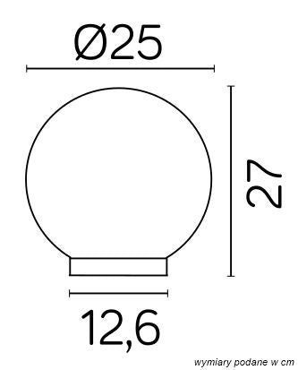 Lampada da giardino sfera CLASSIC Ø25 cm 1xE27 IP43 SU-MA
