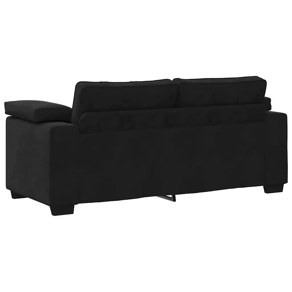 Divano | Divano da soggiorno | Sofa Divanetto Nero 180x77x82 cm in Velluto