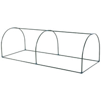 Serra da Giardino con Porte a Cerniera 250x100x80 cm in Acciaio e PVC Trasparente