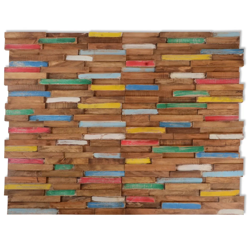 Pannelli per Pareti 10 pz 1,03 mÂ² in Legno Massello di Teakcod mxl 120991