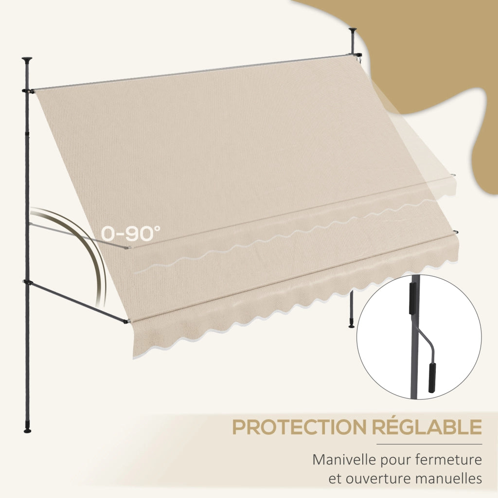 Bancarella da esterno pieghevole regolabile ¨C zephmum ¨C metallo sabbia 120x35x210 cm