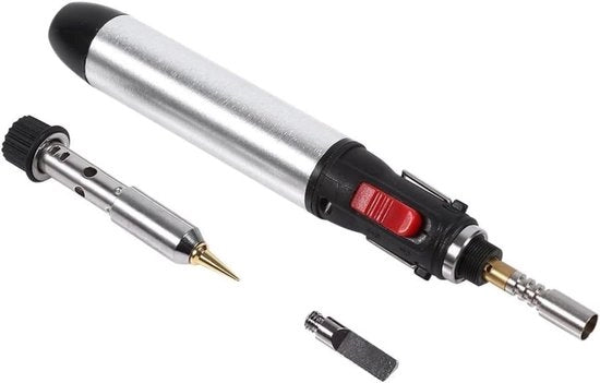 Kit di soldeo a gas butano 4 in 1 a batterie - Temperatura regolabile - Strumento diagnostico per circuiti elettronici.