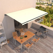 Tenda da Sole Retrattile Manuale 500x350 cm Crema 3069217