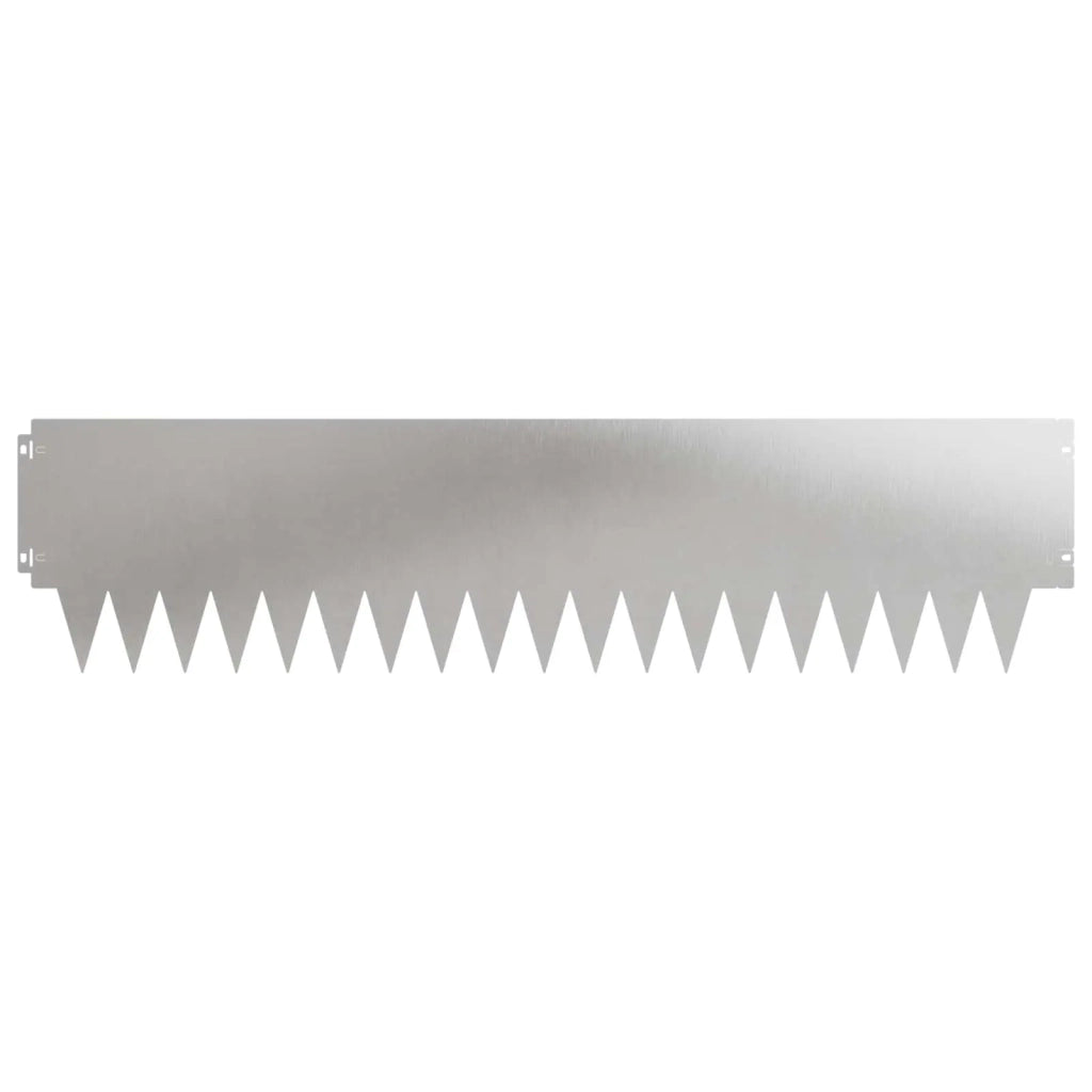 Bordura per Prato 30 pcs 103 x 25 cm metallo Argento 8008301