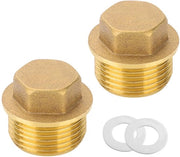 Stoppero a sfere di rame - 2 pezzi - Anello di gomma - per installazione idrica - cappuccio di tubo - 3/4 pollice