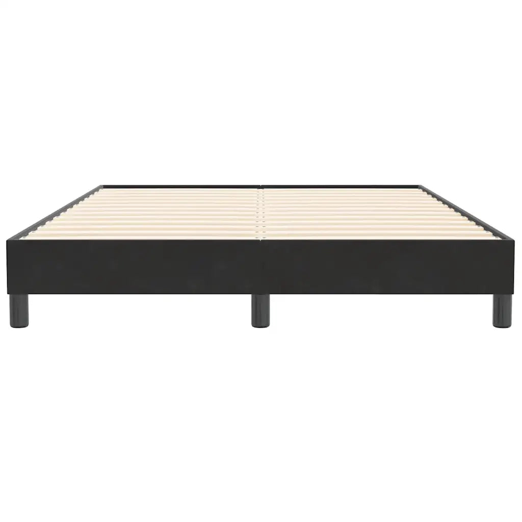 vidaXL Giroletto a Molle senza Materasso Nero 160x210 cm in Velluto