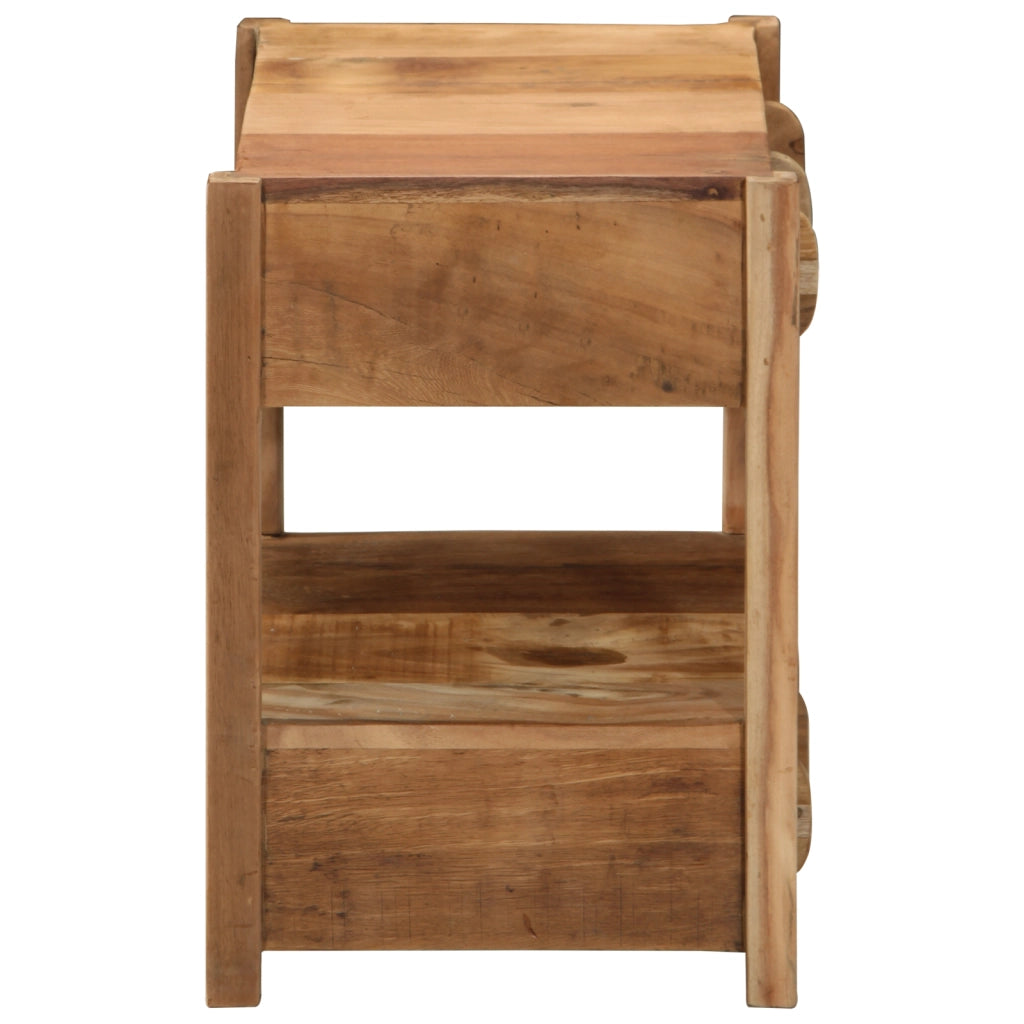 Tavolino 43x32x46 cm Legno Massello Recuperato