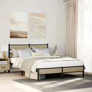 vidaXL Giroletto senza Materasso Rovere Sonoma 140x190cm in Truciolato