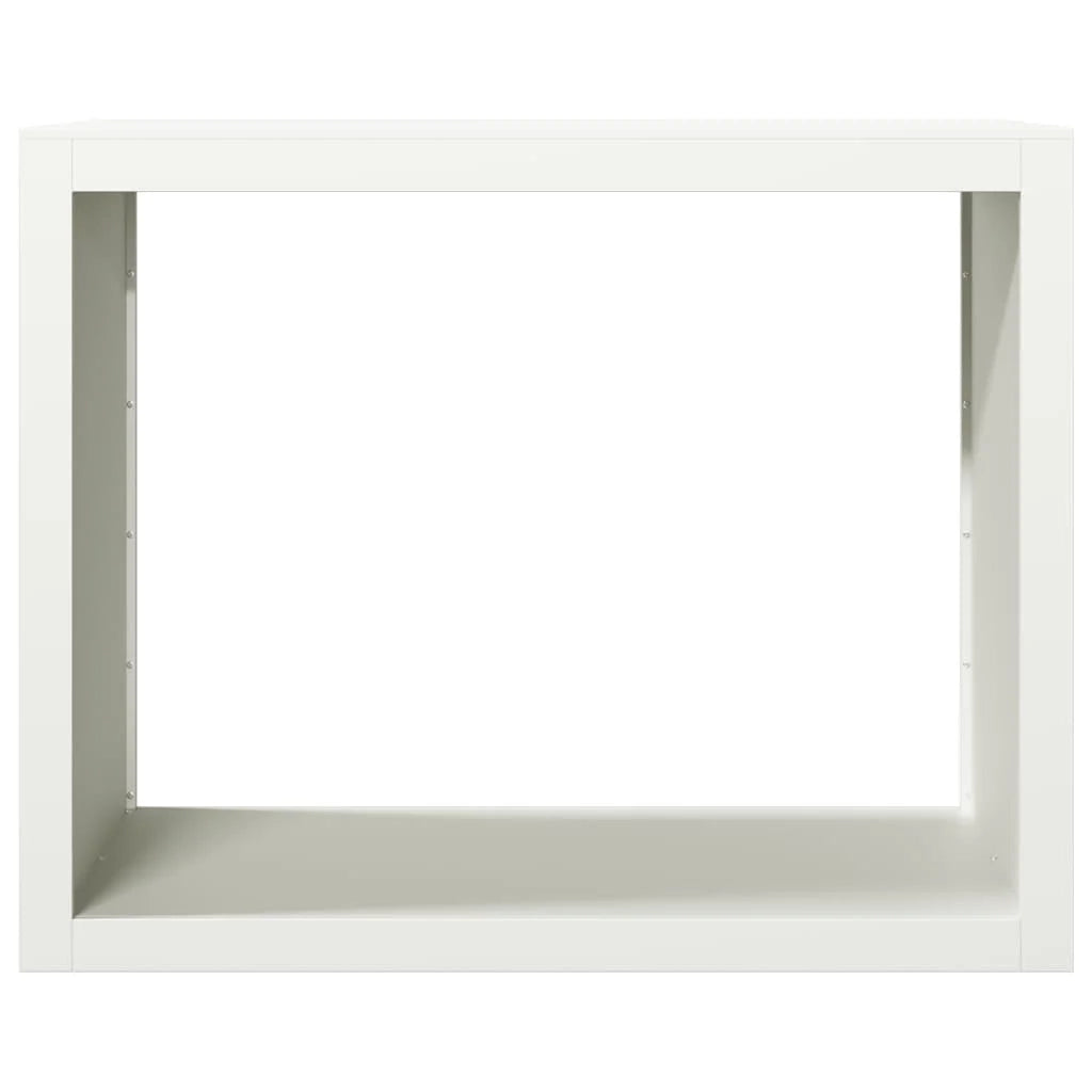 Portalegna 100 x 40 x 80 cm acciaio bianco 02_0043699