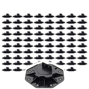 Set 80 supporti per pavimenti galleggianti, Altezza regolabile 18-25mm Max 2700 kg, Piedini per Decking