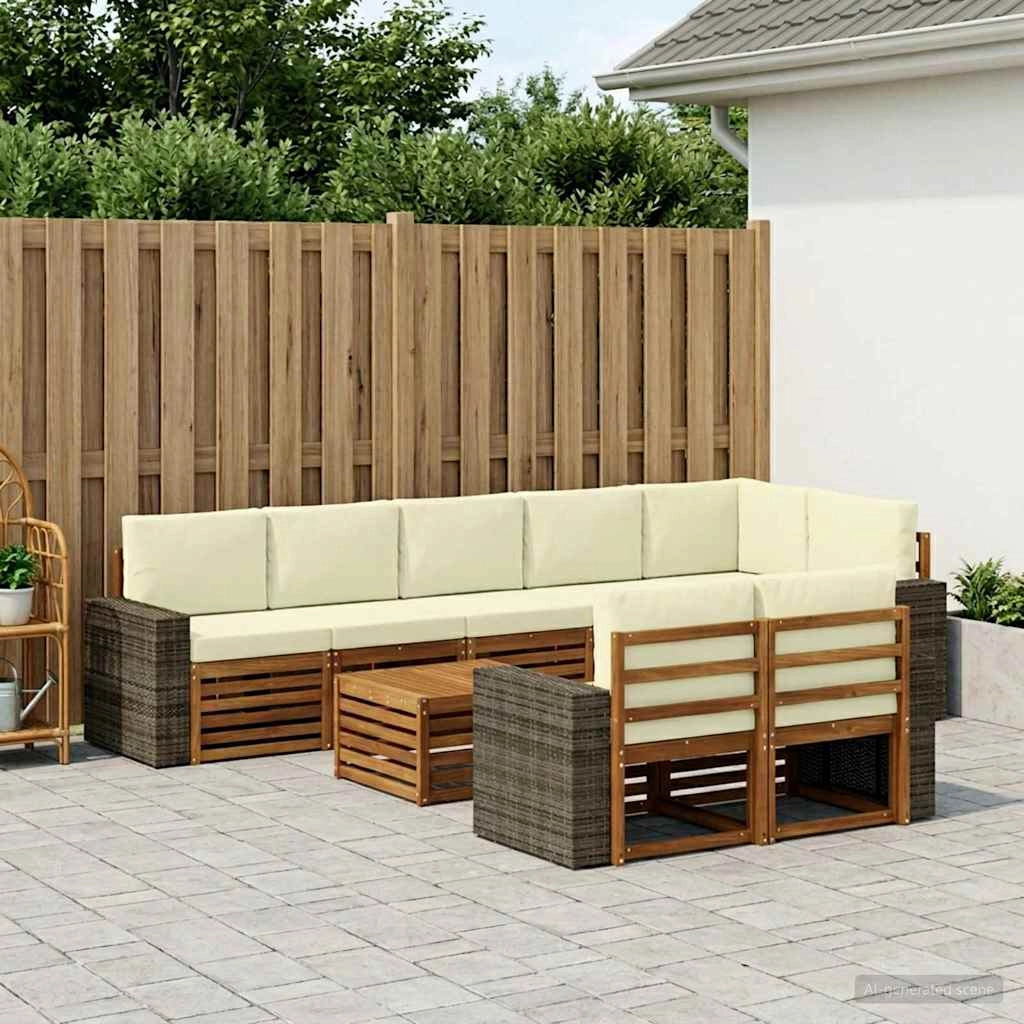 Set divani Legno di Acacia Massello 3384546