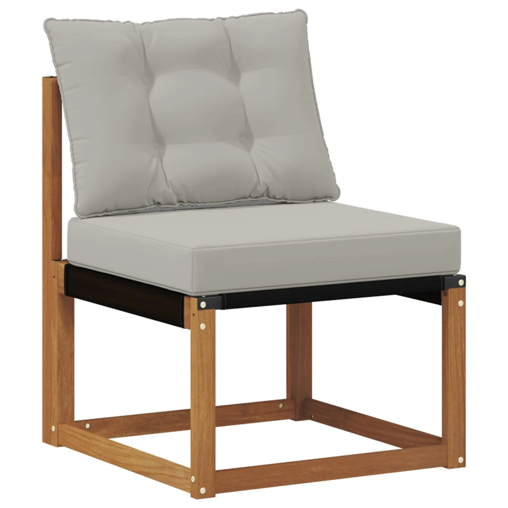Set di divani da esterno 5 pz Naturale e Grigio Chiaro 3381879