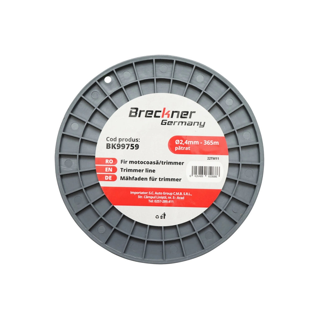 Filo quadrato per decespugliatore 2,4 mm x 225 m Breckner Germany