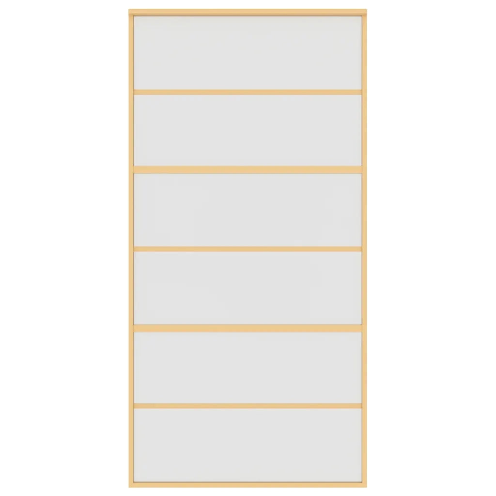 Porta Scorrevole Oro 102,5x205 Vetro Smerigliato ESG Alluminio