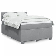 Giroletto a Molle con Materasso Grigio Chiaro160x200 cm Tessuto