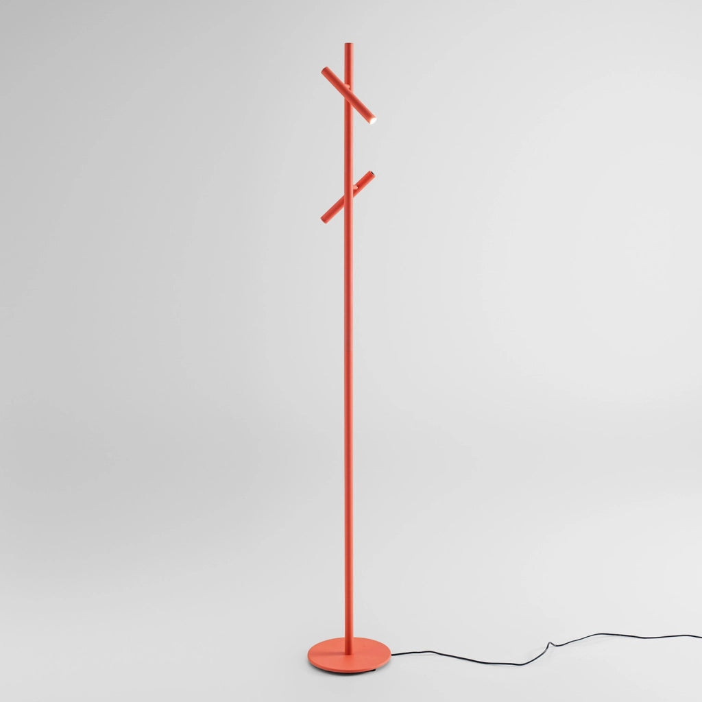 Lampada da terra GPIA40 Arancio Bruciato 10,8W LED 431lm 3000K 2 Spot Dimmerabile _ Gealuce