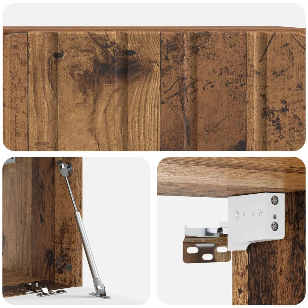 Mobile Porta TV da Muro Legno antico 59,5 x 31 x 30 cm