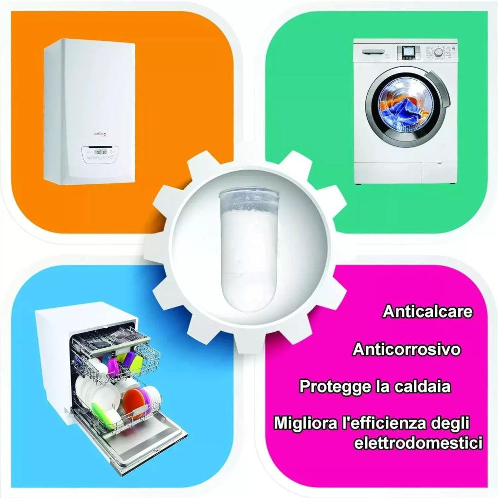 RICARICHE POLIFOSFATI Cartucce RICARICA ANTICALCARE per FILTRO CALDAIA 12 36 pz RICARICA POLIFOSFATI : 12 PEZZI
